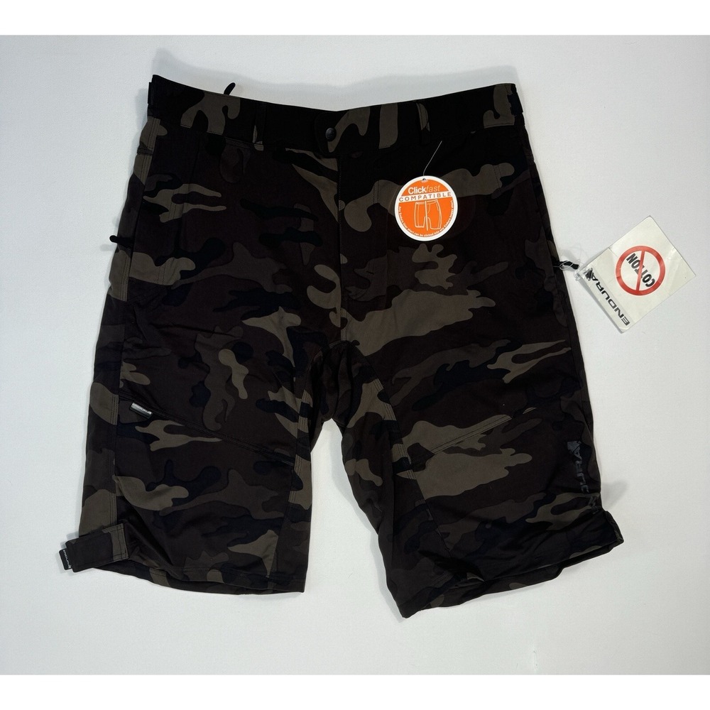 Endura Hummvee Camo Trail Shorts Mens XL 36 MTB Cycling Hiking Cargo Pockets NWT